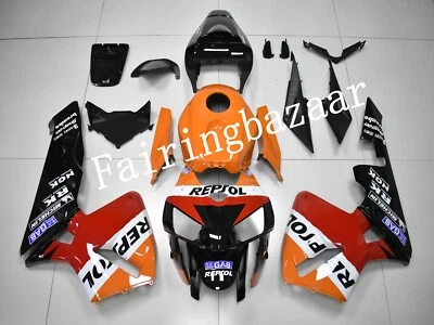 Kit de carenado de plástico de inyección ABS naranja negro apto para 2005 2006 CBR600RR REPSOL Foto 1 de 4