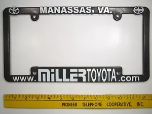 DEALER License Plate Frame MILLER TOYOTA Manassas VA 14P8 - Picture 1 of 1