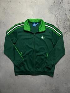 Vintage Adidas Originals Trainingsjacke grün L Full-Zip mit gestreiften Ärmeln y2k - Bild 1 von 11