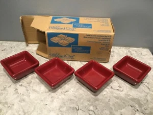 PAMPERED CHEF Simple Additions-Petite Squares, Cranberry, 2051, Set of 4 New - Picture 1 of 1