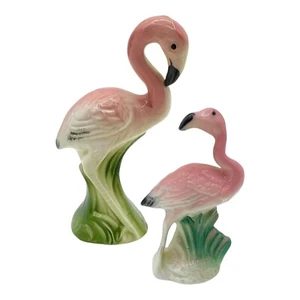 2 Vintage Hagen Renaker? Pink Flamingo Figurines 2.5” & 1.75” - Picture 1 of 3