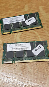 2x 256 MB PC RAM  NANYA NT256D64SH8C0GM-GK-6K- PC333 PC2700S 333MHz CL2,5#4991/2