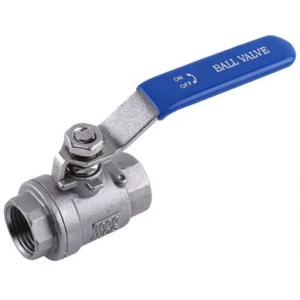 (Ships Fast) 1/2" NPT Ball Valve 304 Stainless Steel | Full Port 1000 WOG 2PC - Picture 1 of 4