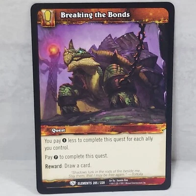 World Of Warcraft War Of The Elements Breaker The Bonds 205/220 TCG Card - Image 1 of 2