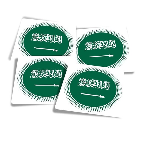 4x Vinyl Stickers Round Saudi Arabia Flag Icon #61181 | eBay