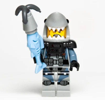 Minifigura de la película Ninjago LEGO: Gran traje de buceo blanco (njo362) 10739 Shark Army Foto 1 de 4