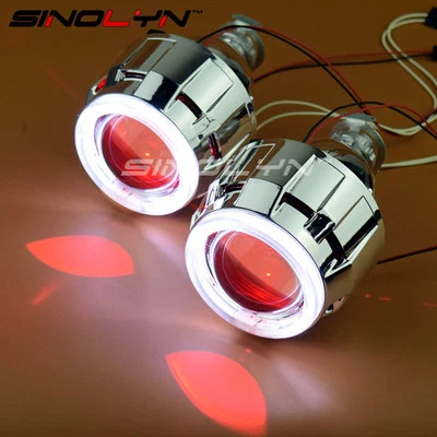 2.5'' HID Bixenon Projector Lens Headlight Angel Devil Demon Eyes Halo Retrofit - Image 1 of 4