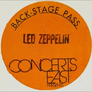Led Zepplin 1975 Concert Tour Backstage Pass - Picture 1 of 2