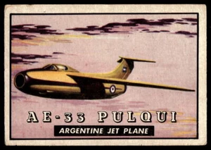1952 Topps Wings #102 AE-33 Pulqui Argentine Jet Plane Low Grade - Picture 1 of 2