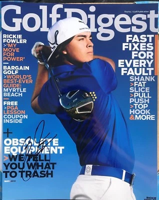 Rickie Fowler Signed autographed 11x14 Golf Digest Photo w/PROOF COA - Imagem 1 de 4
