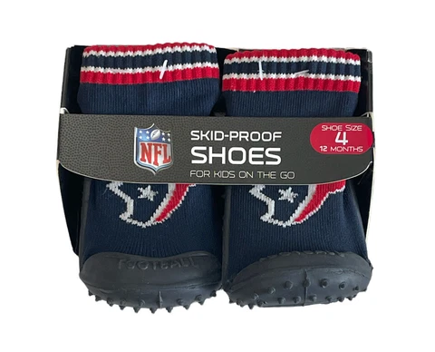 NFL HOUSTON TEXANS Gripper Skid-Proof Baby Toddler Socks Shoes 12Month/Sz4 BNIP! Cover