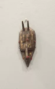 African Mask Marka Brass Wood Burkina Faso Mali - Picture 1 of 4