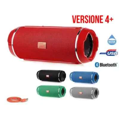 CASSA BLUETOOTH USB MINI SPEAKER PORTATILE ALTOPARLANTE CASSE WATERPROOF STEREO - Immagine 1 di 4