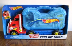 Large 14-inch (35cm) HOT WHEELS TOOL KIT TRUCK Lights & Sounds New in Box - Picture 1 of 24