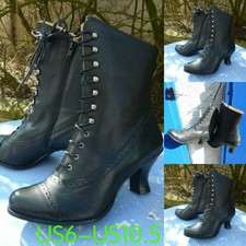 victorian lace up boots flat