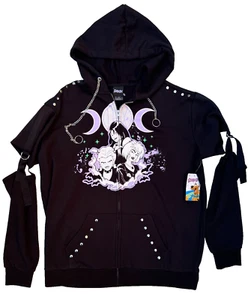 Scooby Doo The Hex Girls Stud Chain Girls Oversized Hoodie Sizes MD/LG AVAILABLE - Picture 1 of 9