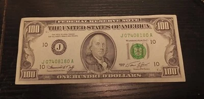 Billete de 100 dólares 1974 Foto 1 de 2