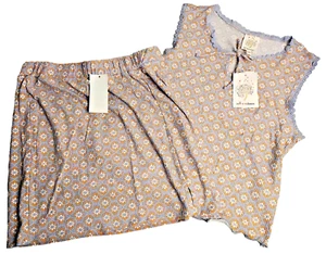 Girls Top and Skirt Lavender Print - Size Large (14) by Self Esteem - Picture 1 of 24