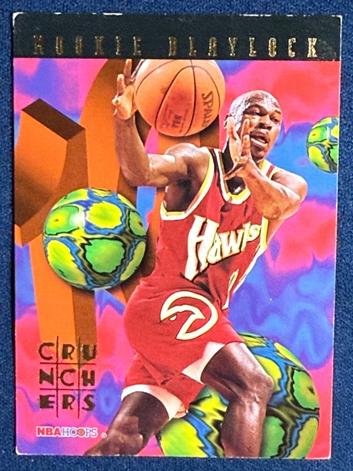 1995-96 NBA HOOPS #CRUNCHERS #25 MOOKIE BLAYLOCK (ATLANTA HAWKS) BASKETBALL CARD - Image 1 of 2