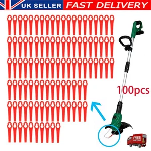100X Plastic Blade Set Cutter For Cordless Grass Trimmer Strimmer Replacement UK - Picture 1 of 10