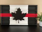 Schwarz & Weiß Münzausstellung Herausforderung Münzhalter Kanada Flagge | Wandhalterung Geschenk