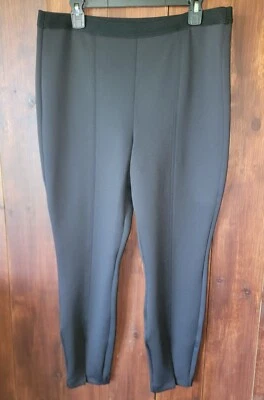 Nine West Women XL Compression Leggings Black Front Ankle Slit Skinny Stretch💫 - Image 1 of 4