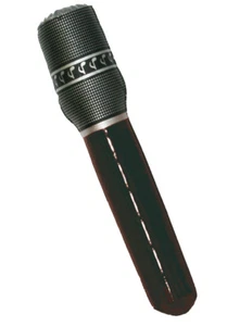 INFLATABLE BLACK MICROPHONE MUSICAL JOKE FANCY DRESS - Picture 1 of 1