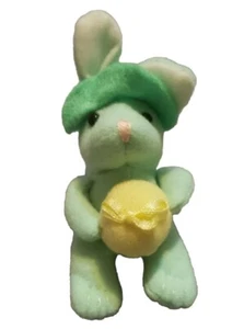Mini Kids of America Easter Bunny 4” Green Vtg Plush Pastel - Picture 1 of 4