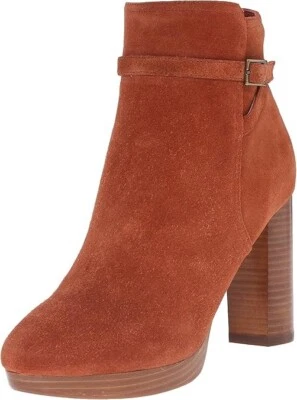 Joie Women's Denez Boot Suede, Rust, Platform Chunky Heel 7 M US/37 EU - Image 1 of 4