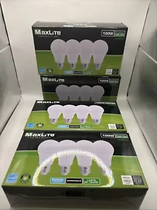 Maxlite Dimmable LED 13W Daylight Light Bulb A19 100W replacement 5000k- 16 PACK - Picture 1 of 3