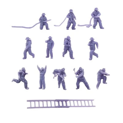 Outland Models Miniatures Firemen Firefighter Figure Set 1:87 HO Scale - Image 1 of 2