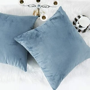 Fundas de almohada de terciopelo decorativas cuadradas lisas 17,5x17,5 1 pieza - Imagen 1 de 35