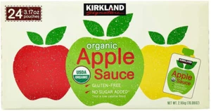Kirkland Signature Organic Gluten-Free No Sugar Added Applesauce: 24 Count (3.17 - Picture 1 of 1