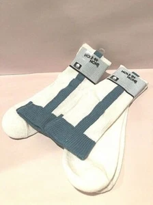 2 Pairs Hole-in-None White/Lt Blue Over the Calf Baseball Socks Sz 10-14 NEW - Picture 1 of 6