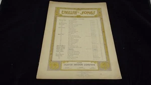English Songs "Afterwards" Oliver Ditson Co. Vtg Sheet Music - Picture 1 of 6