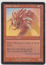 Magic MTG Tradingcard Odyssey 2001 Ember beast 190/350