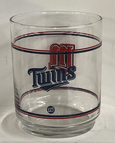 Minnesota Twins MLB Baseball 76 Motor Oil - 12 oz Glass Low Ball cocktail Cover