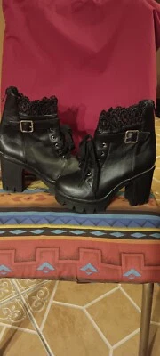 Botines negros góticos Lolita talla 6 Foto 1 de 3