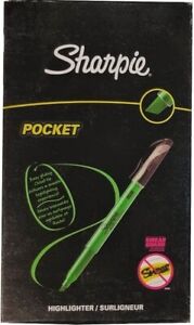 6x Sharpie Green Highlighter Pen Chisel Tip Accent Pocket XDS