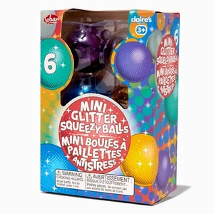 Tobar Claire's Exclusive Mini Glitter Squeezy Balls Fidget Toy 6-Pack New - Picture 1 of 2