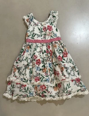 Vestido Laura Ashley Niñas Enagua Floral Nivel 5 Cottagecore Sin Mangas Foto 1 de 3