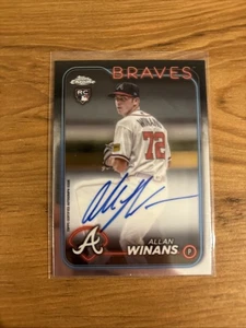 Autografo Allan Winans 2024 Topps Chrome RC Atlanta Braves C71 - Foto 1 di 2