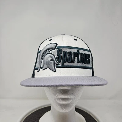 Vintage Michigan State Spartans Hat Cap Strap Back Mens NCAA Basketball 90s - Image 1 of 4
