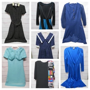LOTE de 7 vestidos vintage varios estilos tallas - algunos con defectos - revendedor a granel - Imagen 1 de 22