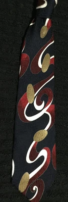 Corbata de seda con estampado geométrico vintage de Galleria & Co para hombre 4x58 Foto 1 de 3