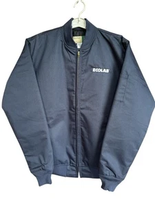 VTG 90’s Wear Guard Sz LG TALL Men’s Navy Ecolab Jacket # 1411 Quilt Lined EUC - Picture 1 of 13