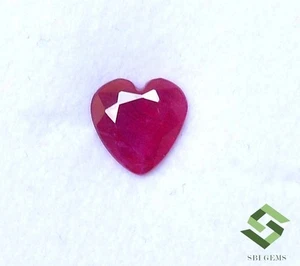 8.80x8.80 mm Certified Natural Ruby Heart Shape Cut 1.56 CTS Loose Gemstone - Picture 1 of 7