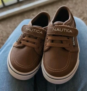 NEW - Nautica: Brown Shoes With Hook & Loop Straps, Stylish & Sturdy, TODDLER 5 - Picture 1 of 6