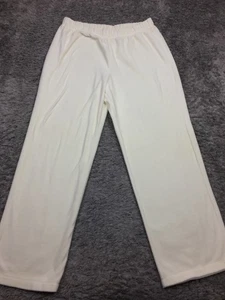 White Stag Pull On Sweatpants Womens Size Large 12/14 Ivory Off White Straight L - Picture 1 of 14