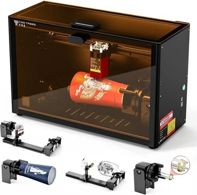 Twotrees TS5 7W Rotationslasergravierer für Becherflaschen, vormontierte CNC-Mas